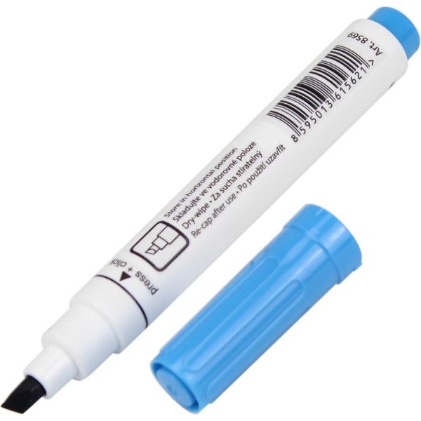 Маркер для доски Centropen скошенный синий (10) (1000) 8569