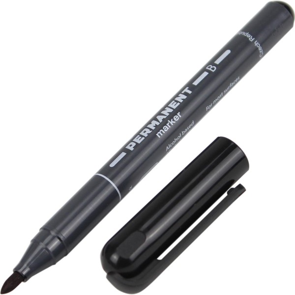 Маркер Centropen Permanent 2мм чорний (10) 2836