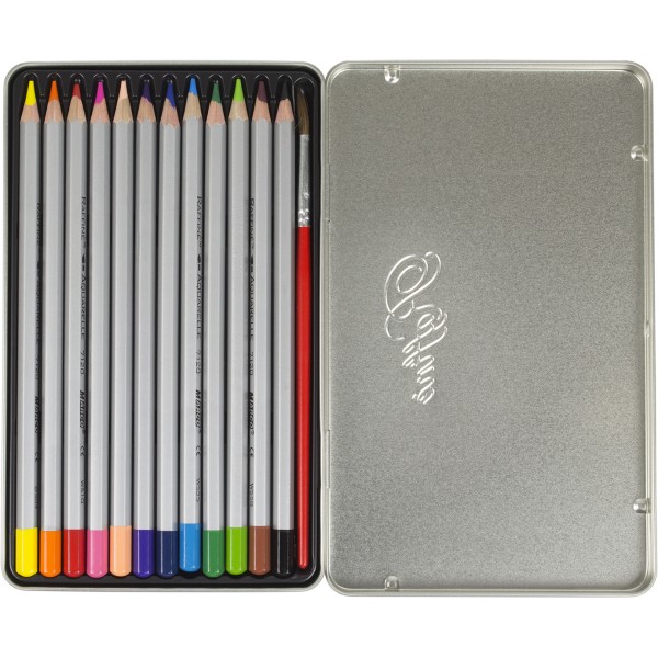 Олівці кольорові акварельні Marco 12 кольорів металева коробка (12) (72) 7120-12TN 