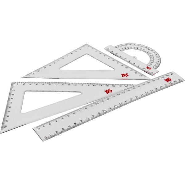 Набір геометричний 1 Вересня 370261 (лінійка 25см, 2 трикутники, транспортир)