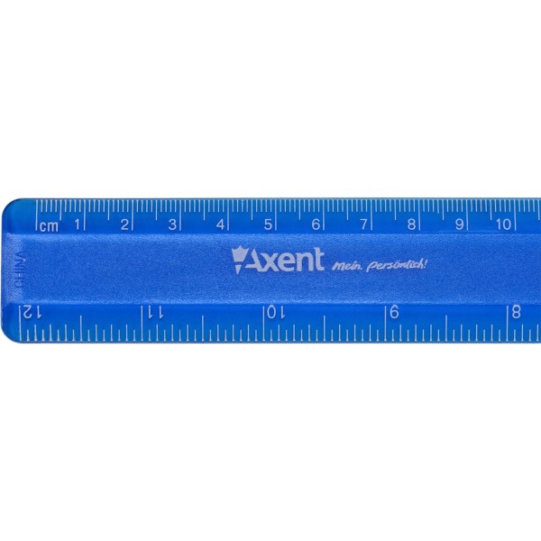 Лінійка пластикова матова 30см Axent синя для кульковї ручки (72) 7530-02 