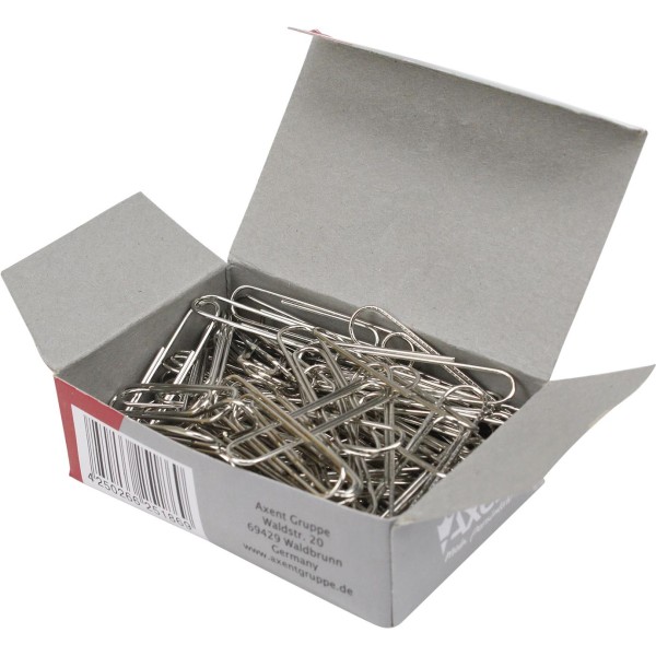 Скріпки 50мм Axent круглі нікельовані 100 шт (10) (20) (100) 4102