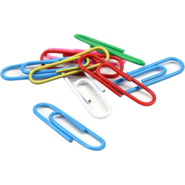 Скріпки 28мм Axent круглі кольорові 100 шт (20) (240) 4106