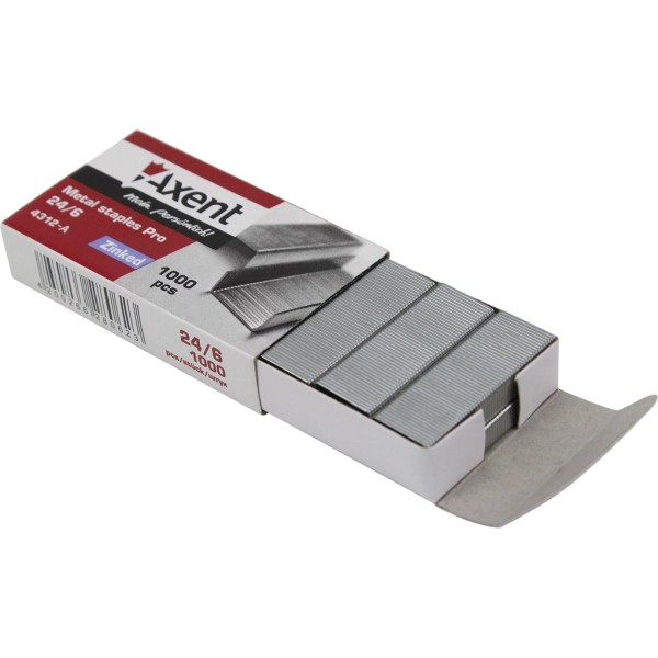 Скоби 24/6 Axent Pro 1000 шт (20) (500) 4312