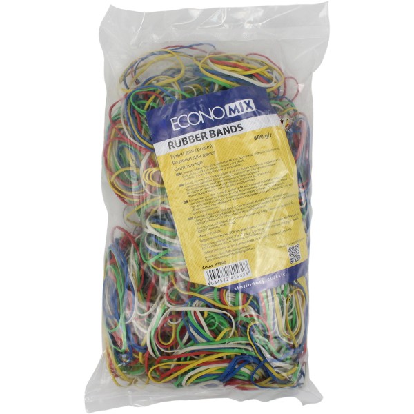 Резинка для грошей Economix 500г асорті (40) E41502