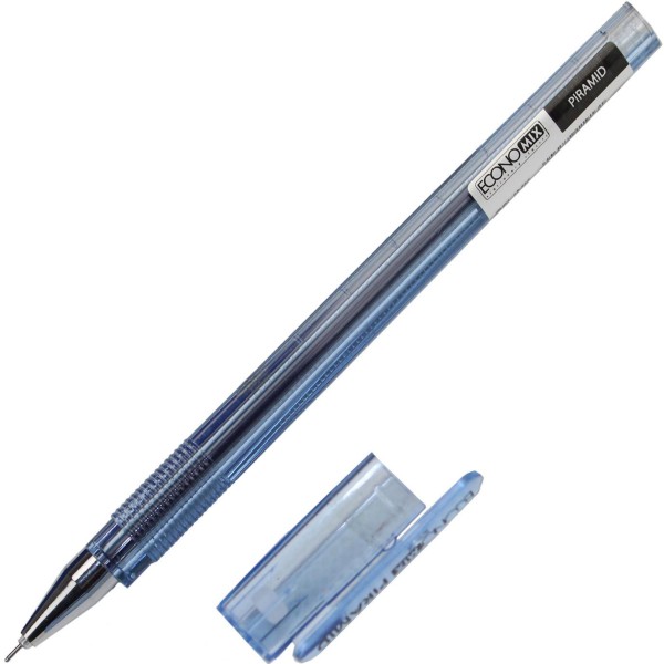 Ручка гелевая Econoасорти Piramid 0,5мм синяя (12) (144) E11913-02