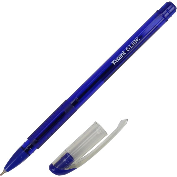 Ручка шариковая масляная Axent Glide 0,7мм синяя (12) (144) AB1052-02-A