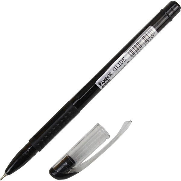 Ручка кулькова масляна Axent Glide 0,7мм чорна (12) (144) AB1052-01