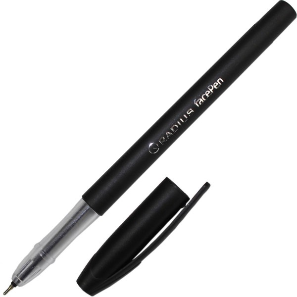 Ручка шариковая Radius Face pen 0,7мм картонная упаковка, черная (50) (500) (2000) 7890