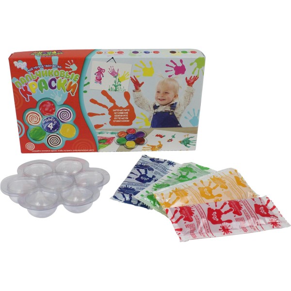 Фарби пальчикові DankoToys Моя перша творчість 4 кольори (12) PK-02-02 