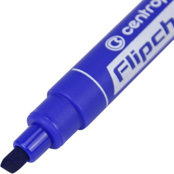 Маркер Centropen Flipchart 1-4,6мм на водной основе скошенный синий (10) 8560
