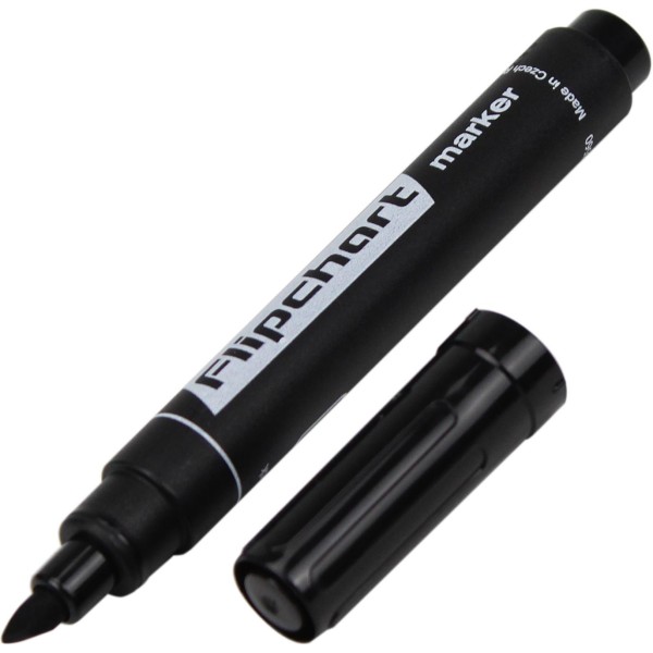 Маркер Centropen Flipchart 8560 1-4,6мм на водяній основі скошений чорний