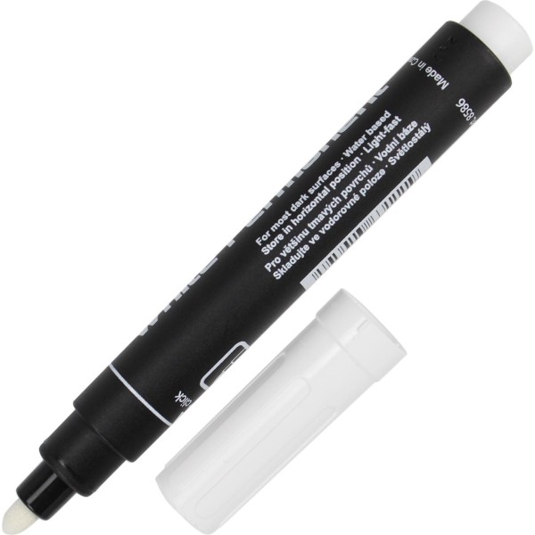 Маркер Centropen Permanent White 2,5мм белый (10) (200) 8586/11