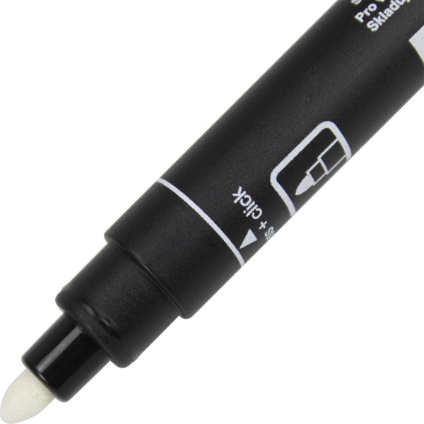 Маркер Centropen Permanent White 2,5мм белый (10) (200) 8586/11