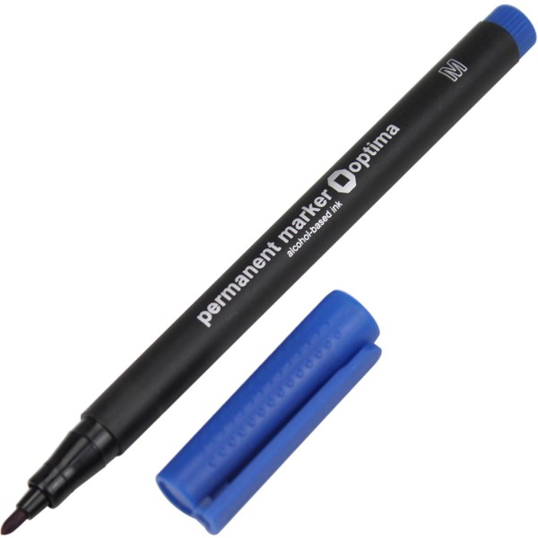 Маркер Optima Permanent синій (10) №O16109-02