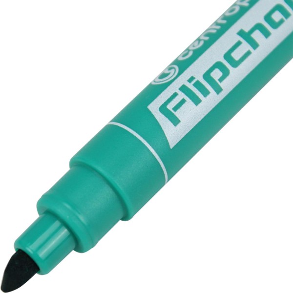 Маркер Centropen Flipchart 1-4,6мм на водяній основі скошений зелений 8560