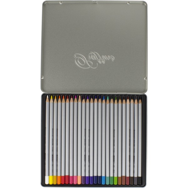 Олівці кольорові 24 кольори Marco металева коробка (6) (36) 7100-24TN 
