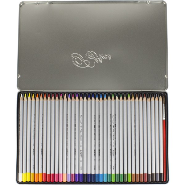 Олівці кольорові 36 кольорів акварельні Marco металева коробка (4) (24) 7120-36TN 