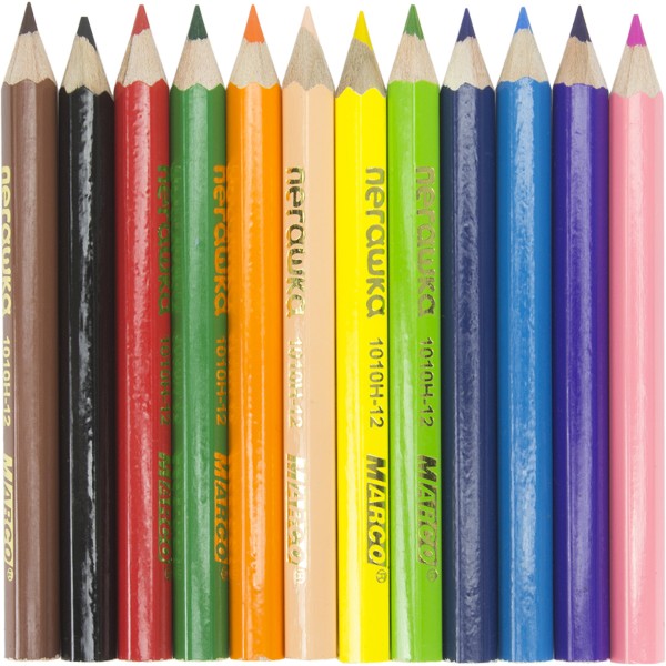 Олівці кольорові 12 кольорів Marco Пегашка короткі (12) (240) 1010-12Н/1010H-12CB