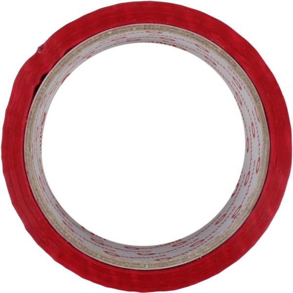 Стрічка клейка пакувальна Optima 44ммх50м Обережно скло червона (6) (72) O45301