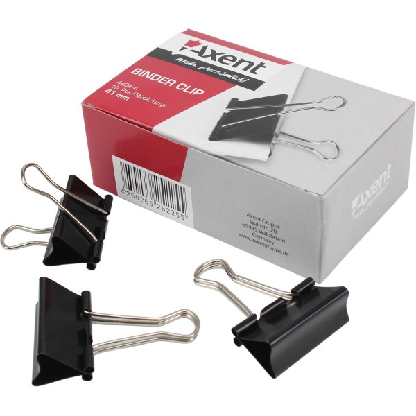 Біндер 41мм Axent чорний (12) 4404