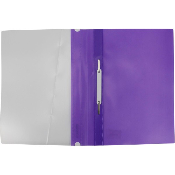 Папка-швидкозшивач Economix А4 без перфорації глянцева прозорий верх фіолетова (10) E31511-12