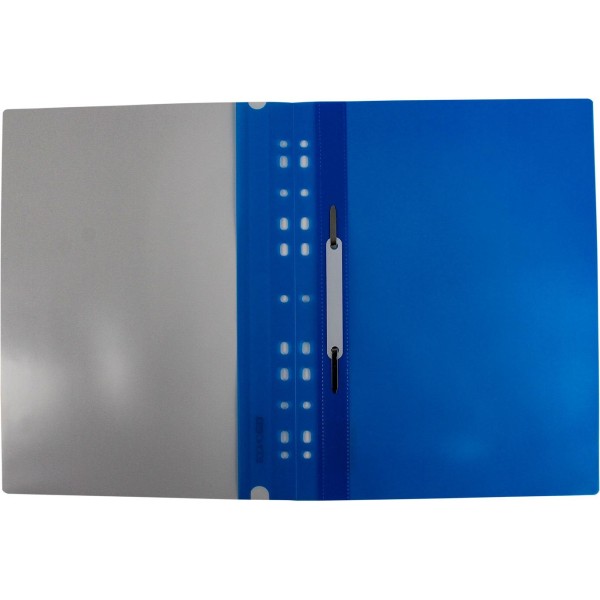 Папка-швидкозшивач Economix А4 з перфорацією глянцева прозорий верх синя (10) (300) E31510-02 
