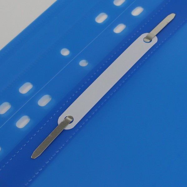 Папка-швидкозшивач Economix А4 з перфорацією глянцева прозорий верх синя (10) (300) E31510-02 