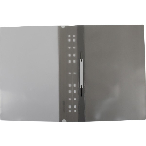 Папка-швидкозшивач Economix А4 з перфорацією глянцева прозорий верх сіра (10) (300) E31510-10 