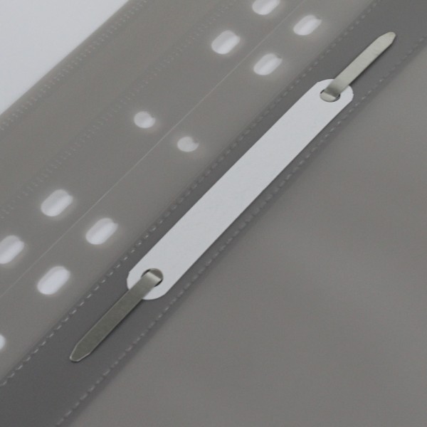 Папка-швидкозшивач Economix А4 з перфорацією глянцева прозорий верх сіра (10) (300) E31510-10 