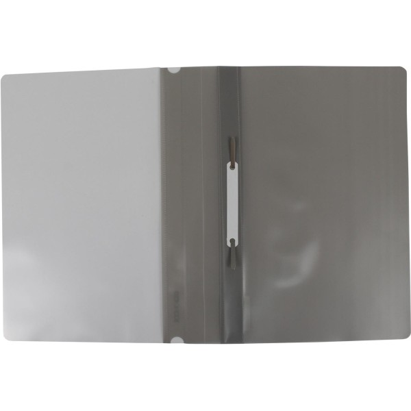 Папка-швидкозшивач Economix А4 без перфорації глянцева прозорий верх сіра (10) (300) E31511-10