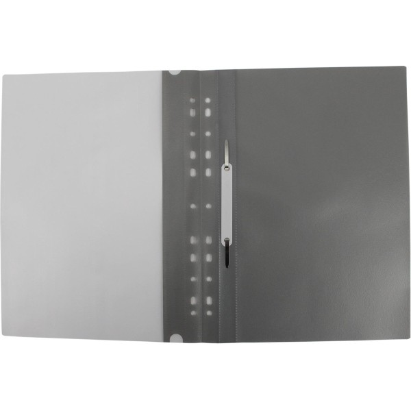 Папка-швидкозшивач Economix Light A4 з прозорим верхом, з перфорацією, апельсин, сіра (10) (300) F38504-10