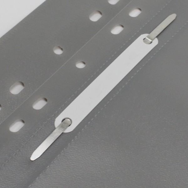 Папка-швидкозшивач Economix Light A4 з прозорим верхом, з перфорацією, апельсин, сіра (10) (300) F38504-10