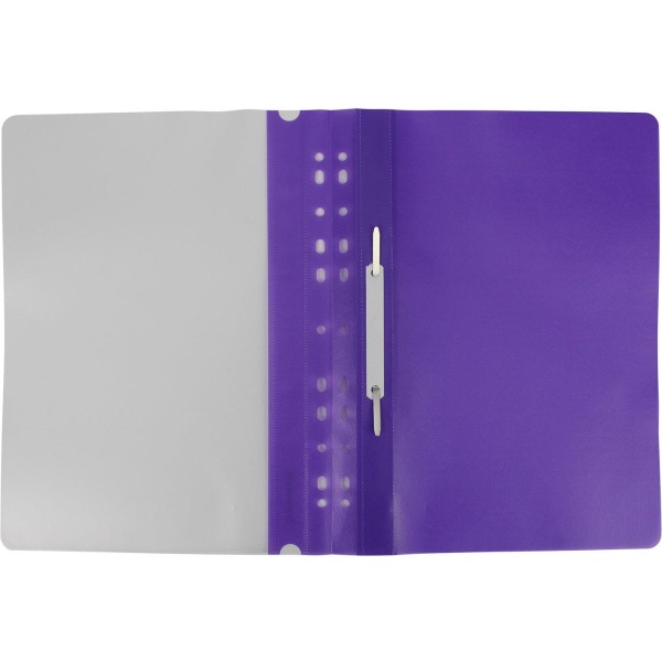 Папка-швидкозшивач Format/Economix Light А4 з перфорацією апельсин прозорий верх фіолетова (10) (300) F38504-12 
