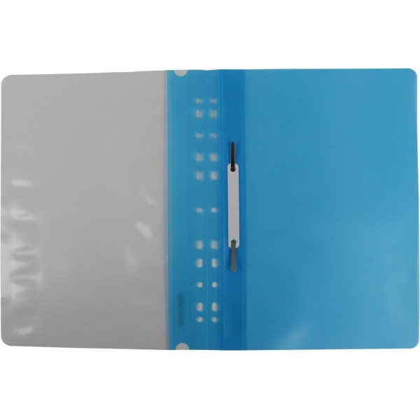 Папка-швидкозшивач Economix А4 з прозорим верхом, з перфорацією глянцева блакитна (10) (300) E31510-11