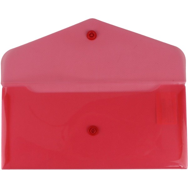 Папка-конверт Economix під євроконверт E65 на кнопці червона (10) (20) (100) N31306-03 