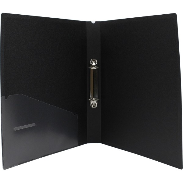 Папка на 2-х кільцях Economix А4 d-25мм чорна (1) (10) E30701-01
