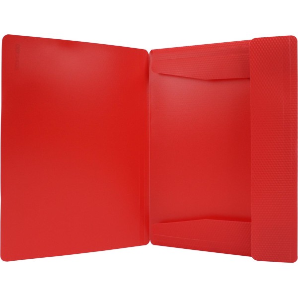 Папка на резинке для документов Economix А4 пластиковая красная (1) (24) E31601-03 