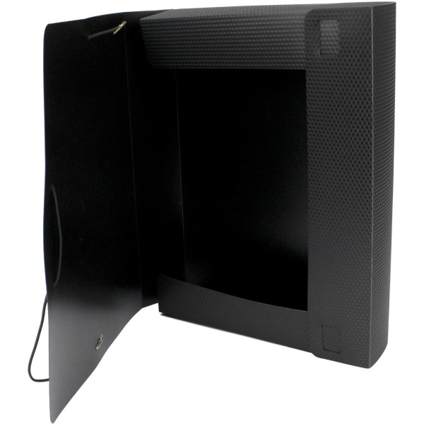 Папка-бокс Economix А4 60мм пластикова на резинці чорна (1) E31405-01 