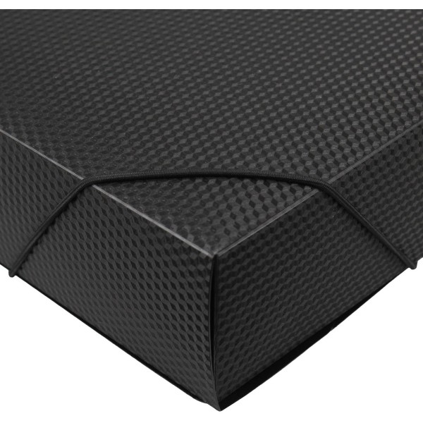 Папка-бокс Economix А4 60мм пластикова на резинці чорна (1) E31405-01 