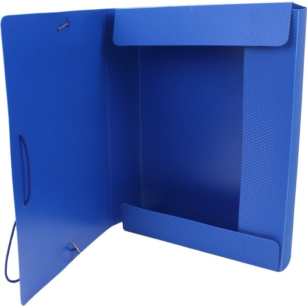 Папка-бокс Economix А4 60мм пластикова на резинці синя (1) (20) E31405-02 