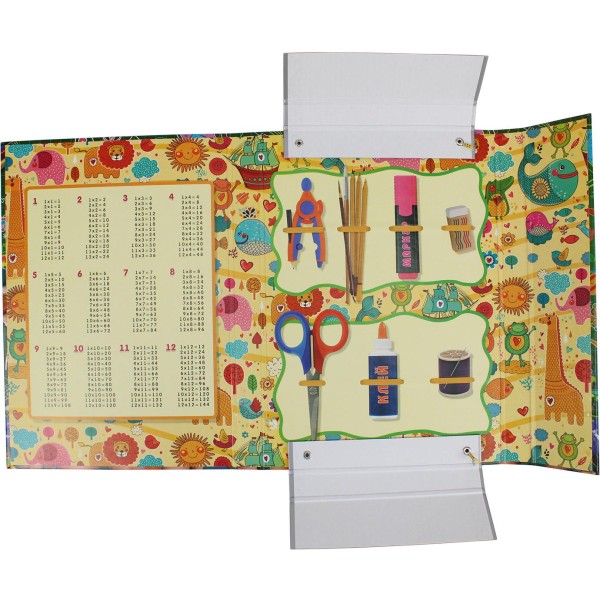 Папка для труда А4 Рюкзачок НП-1 ламинированная на резинке цветная