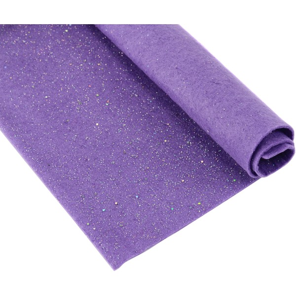 Фетр м'який з глітером Santi 21х30 см бузковий (10) 741453