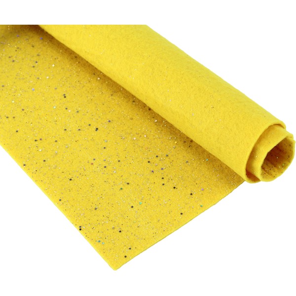 Фетр м'який з глітером Santi 21х30 см жовтий (10) 741816