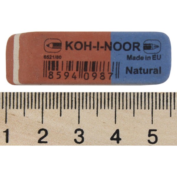 Гумка Koh-i-noor Blue Star червоно-синя (84) (672) 6521/80