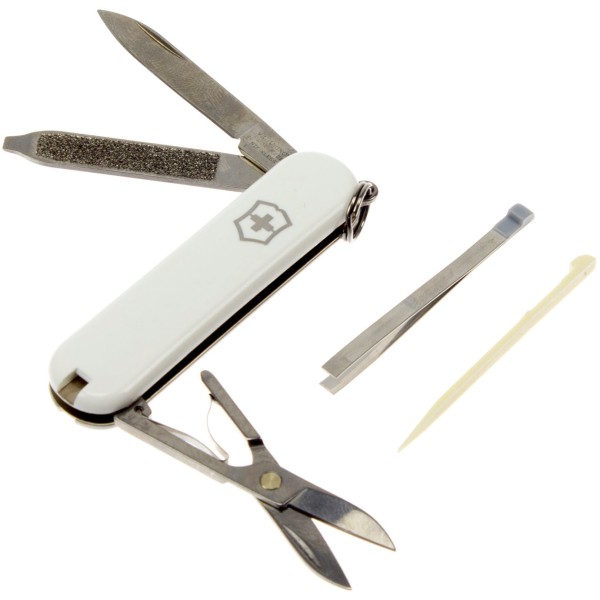 Ніж Victorinox Classic SD 58 мм 7-функціональний білий Vx06223.7