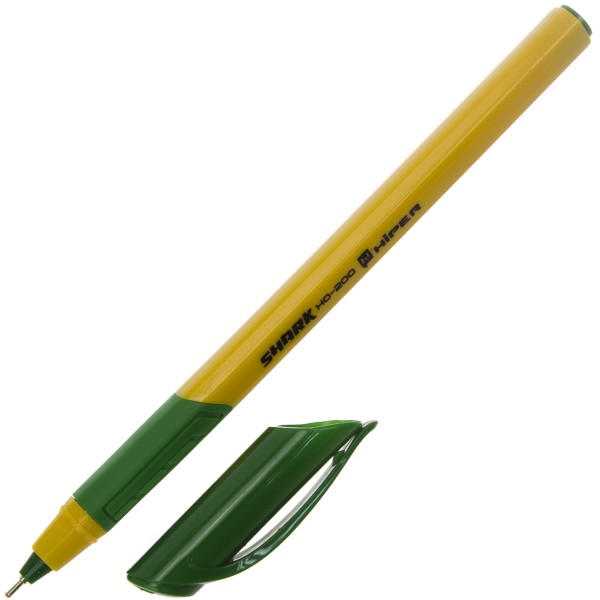 Ручка масляна кулькова Hiper Shark 0,7 мм зелена (10) (100) (1000) HO-200