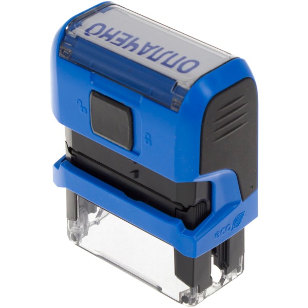 Оснастка для штампа Оплачено пластикова 38х14мм Trodat корпус синій 4911