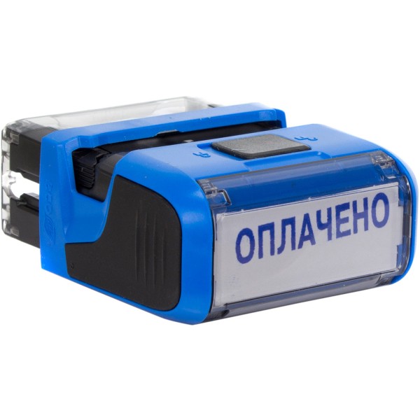 Оснастка для штампа Оплачено пластикова 38х14мм Trodat корпус синій 4911