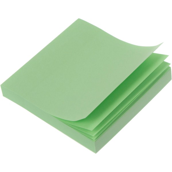 Блок для нотаток з липким шаром 75х75мм Economix Е20932-13 салатний 100 аркушів 